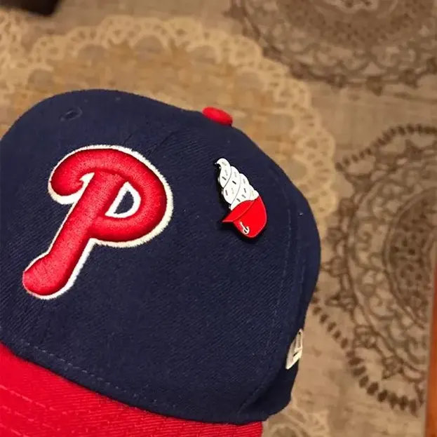 Philadelphia Baseball Ice Cream Helmet Cap - Lapel Pin