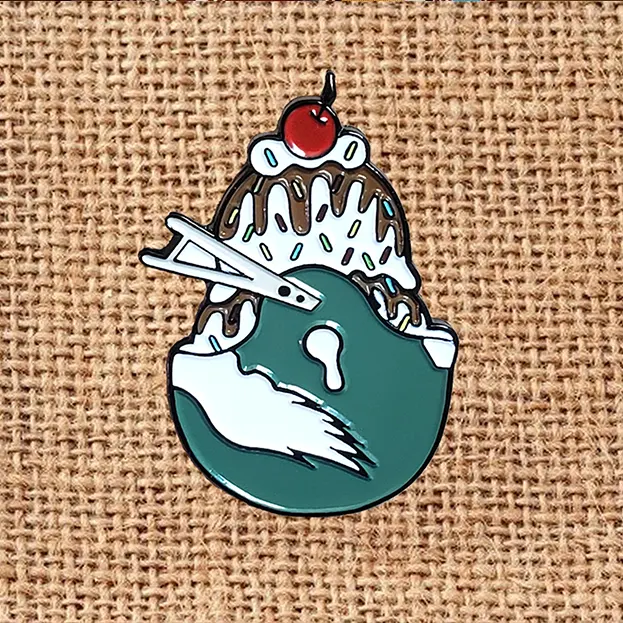 Philadelphia Football Ice Cream Sundae Helmet - Lapel Pin
