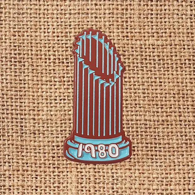1980 Philadelphia Baseball Trophy BLUE - Lapel Pin