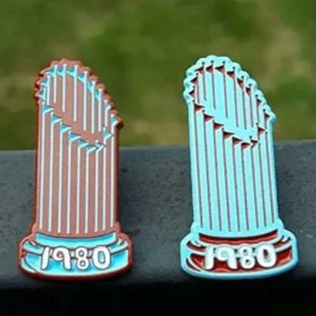 1980 Philadelphia Baseball Trophy BLUE - Lapel Pin