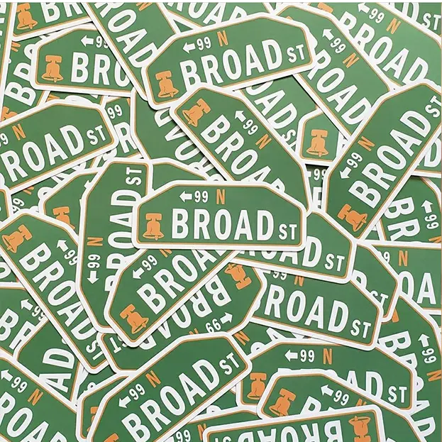 Philadelphia Street Sign - Broad Street - Sticker