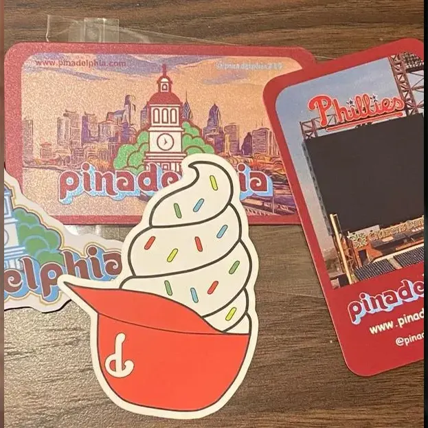Vanilla Ice Cream Helmet Cap - Sticker