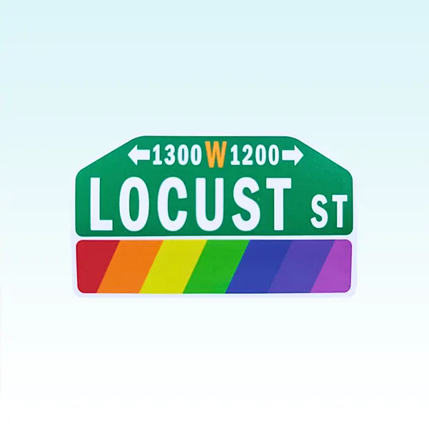 Philadelphia Steet Sign - Locust St. - Sticker