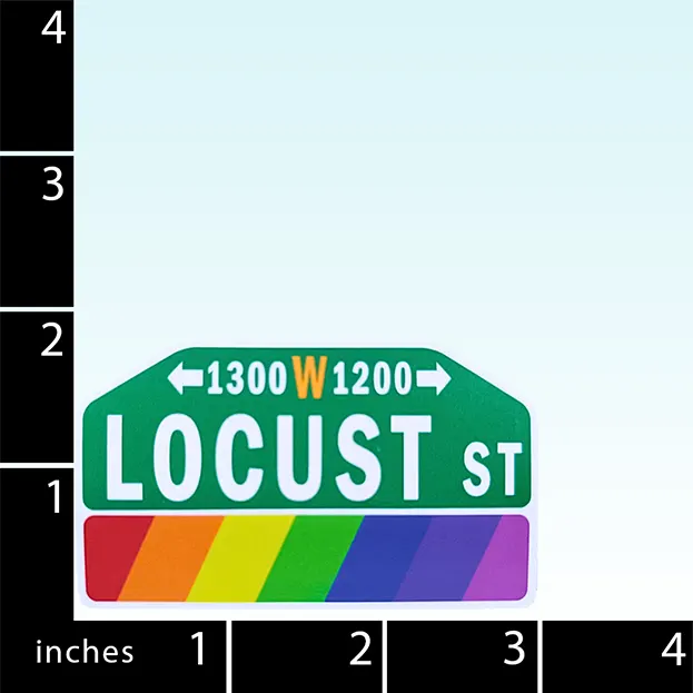 Philadelphia Steet Sign - Locust St. - Sticker