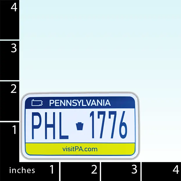 PA License Plate - PHL 1776 - Sticker