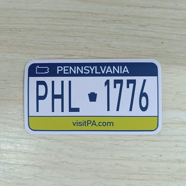 PA License Plate - PHL 1776 - Sticker